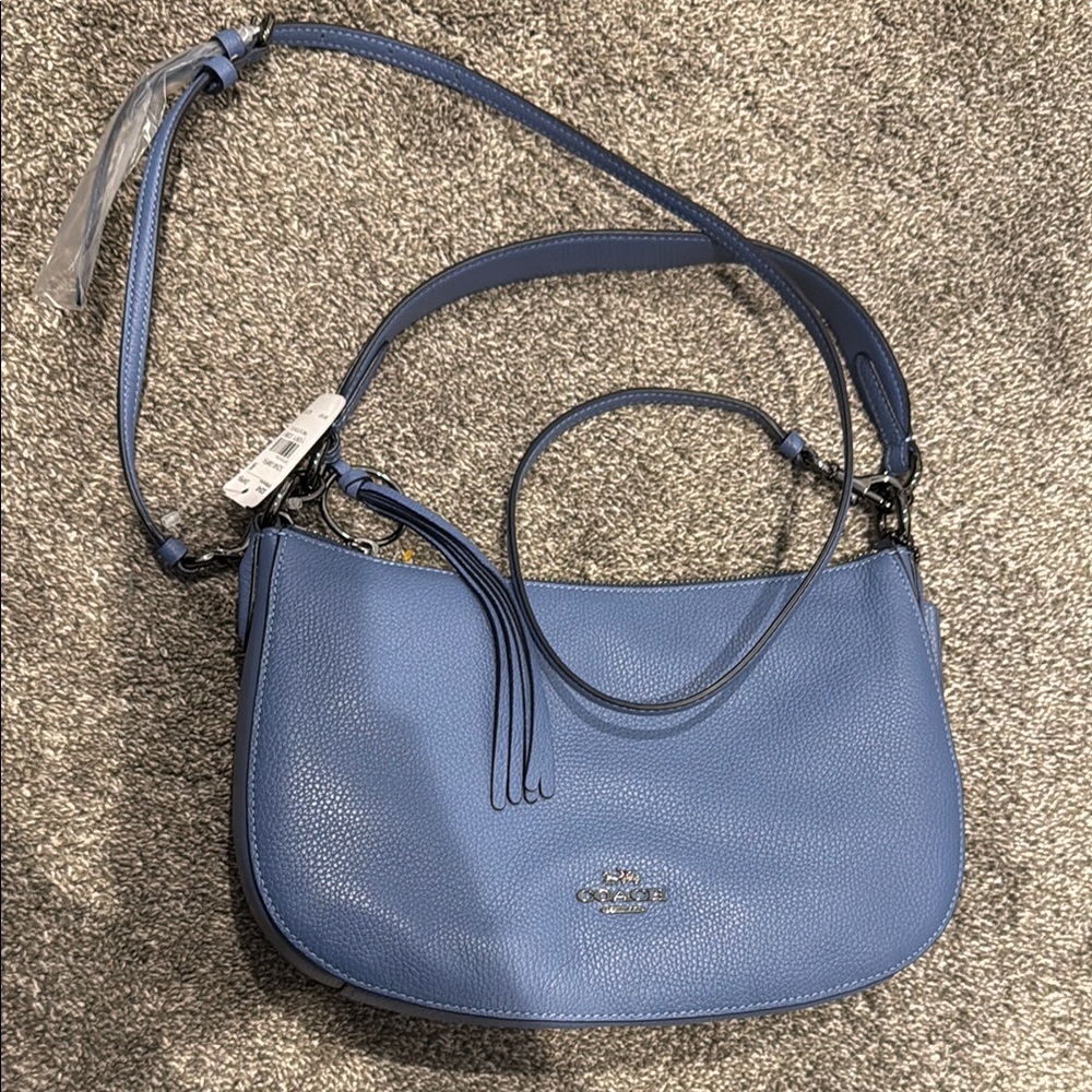 Coach Blue Leather Crossbody Bag